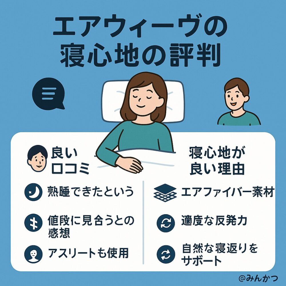 エアウィーヴの寝心地の評判 エアウィーヴの寝心地の評判
