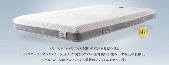 完売 e-ふとん屋さんマニフレックス クィーン マットレス モデルローマ 