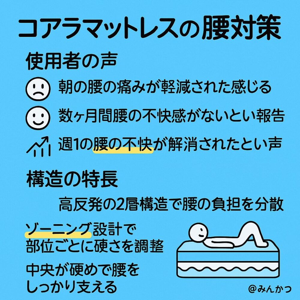 コアラマットレスの腰痛対策の評判 コアラマットレスの腰痛対策の評判
