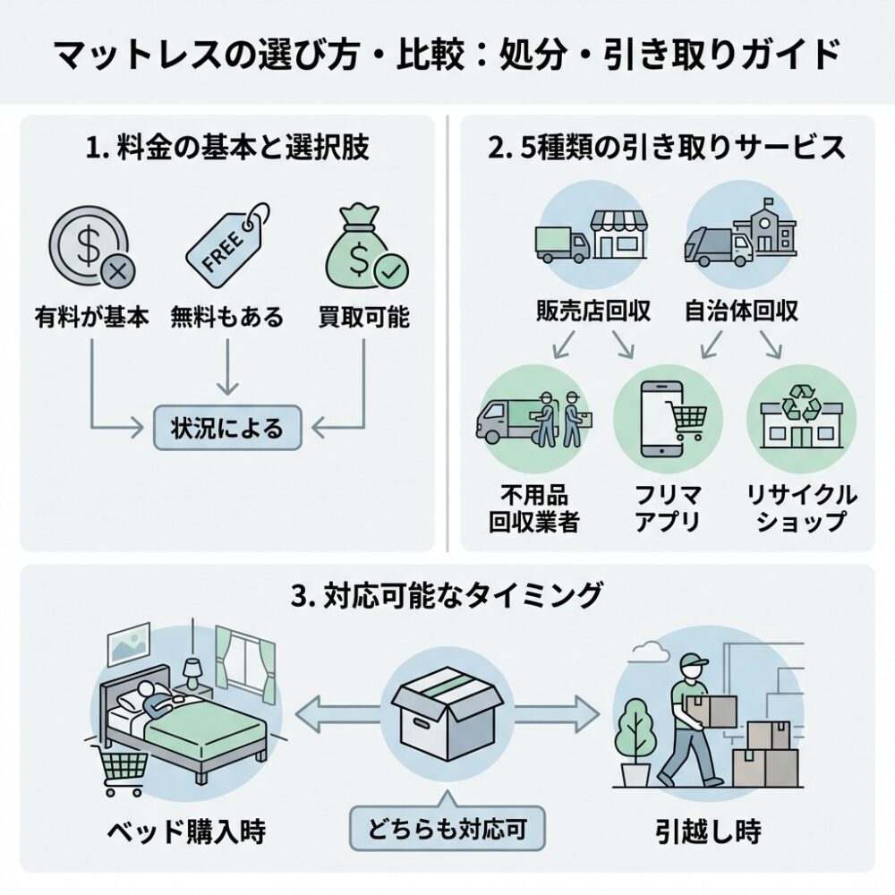 マットレスの選び方 ノウハウポイントの解説図
