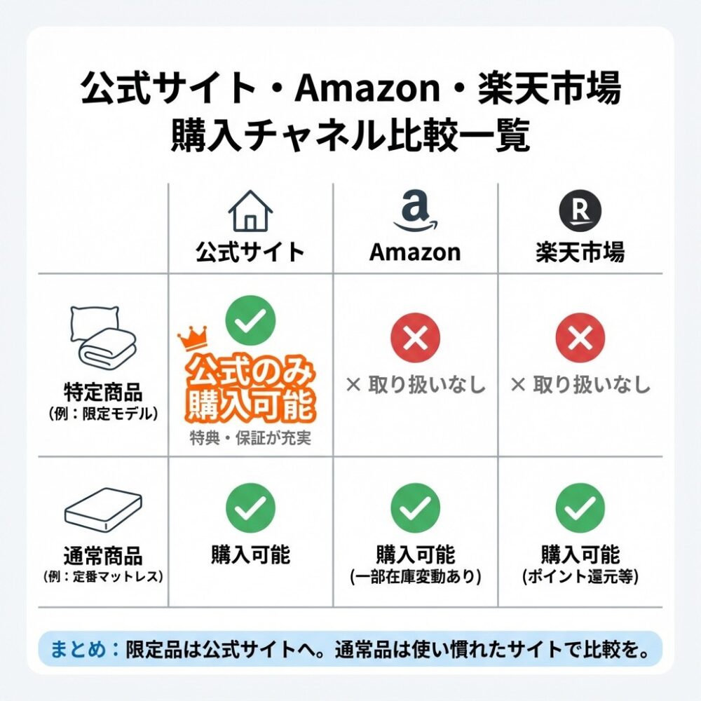 スリーピーとうふマットレスを一番安く購入できるネット通販の解説図