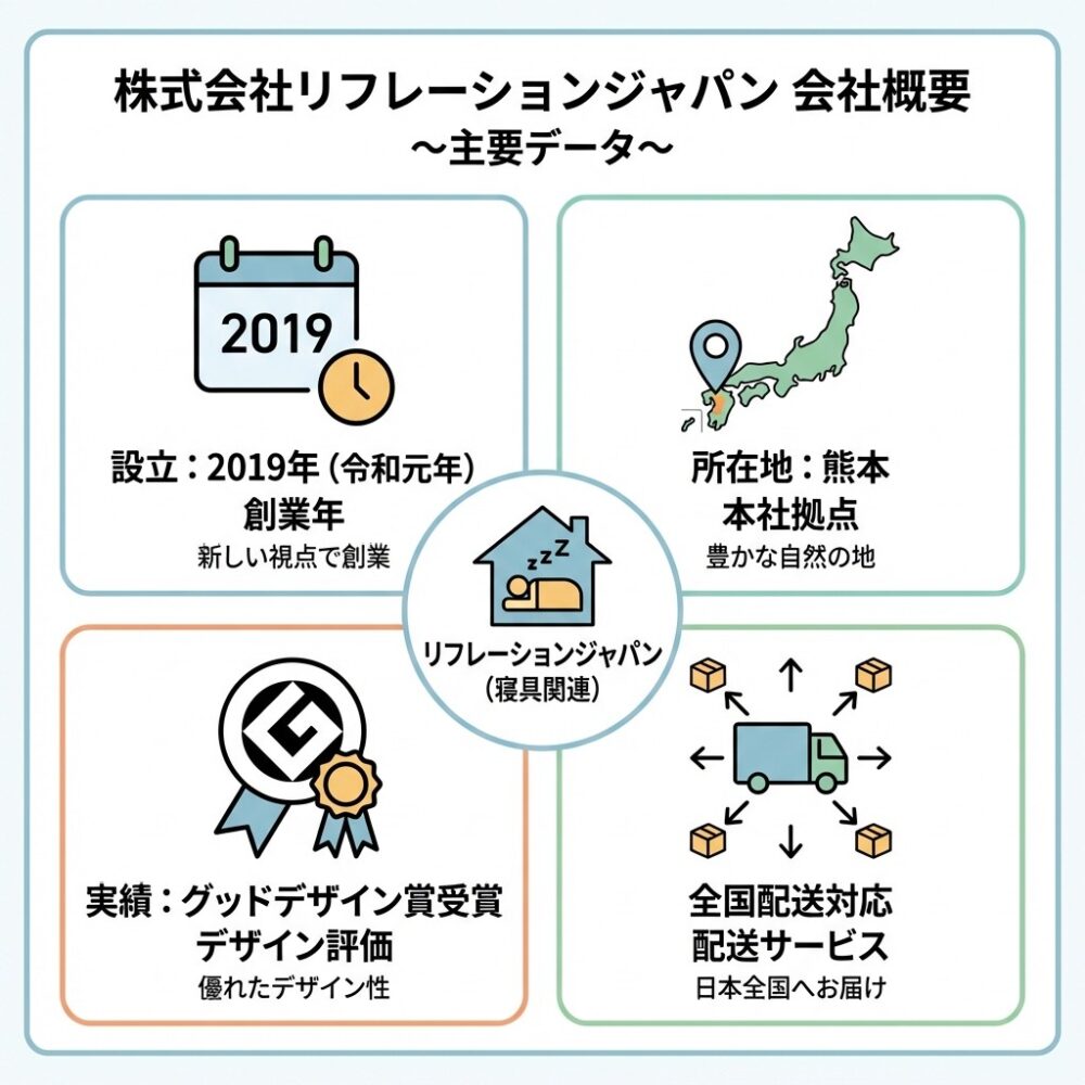 ソムレスタマットレスの会社についての解説図