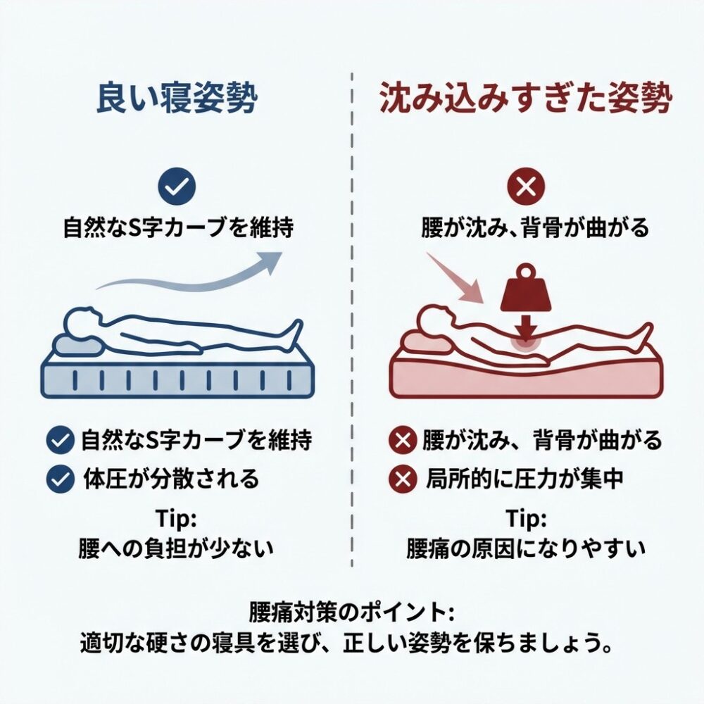 「腰痛持ちのユーザーからも高く評価されている」h3セクションの解説図