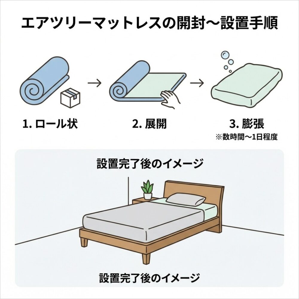 エアツリーマットレスを体験レビューの解説図