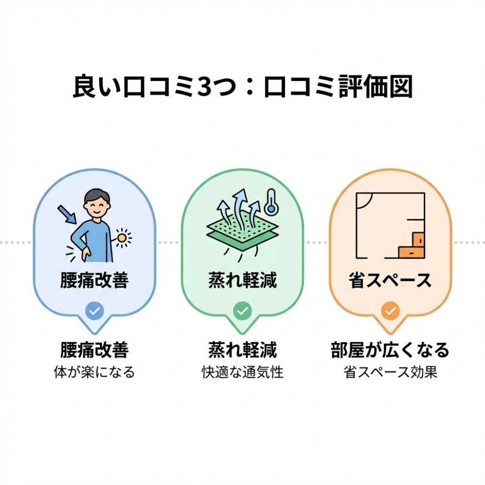 エアツリーマットレスの良い口コミ評判の解説図