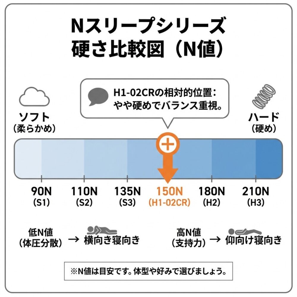 h3「硬さが期待と合わなかった」の直上または直下の解説図