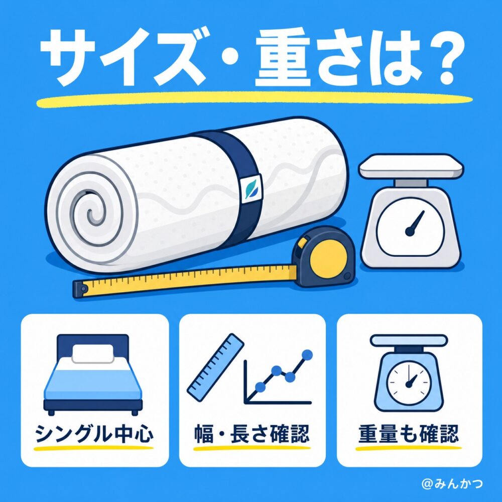 サイズの種類は何がある？大きさは？重さは？