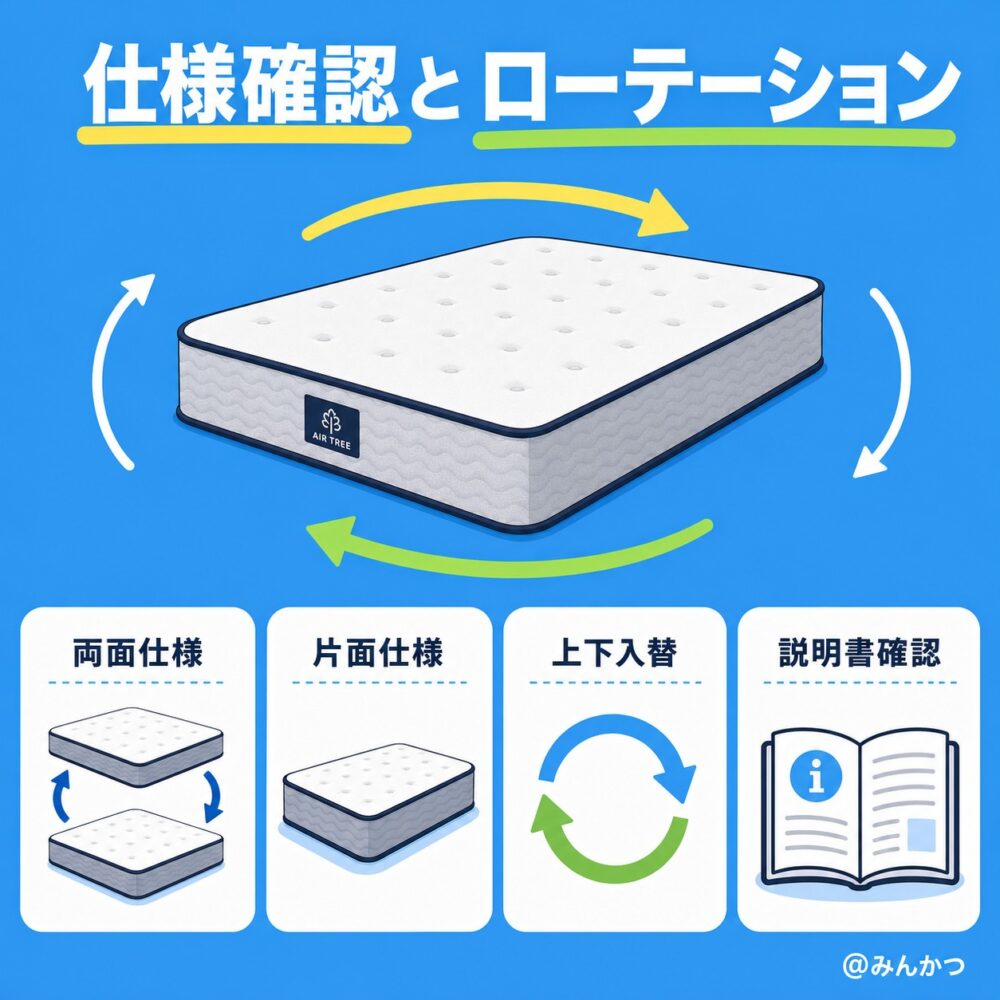 上下の向きは決まってる？両面仕様？片面仕様？
