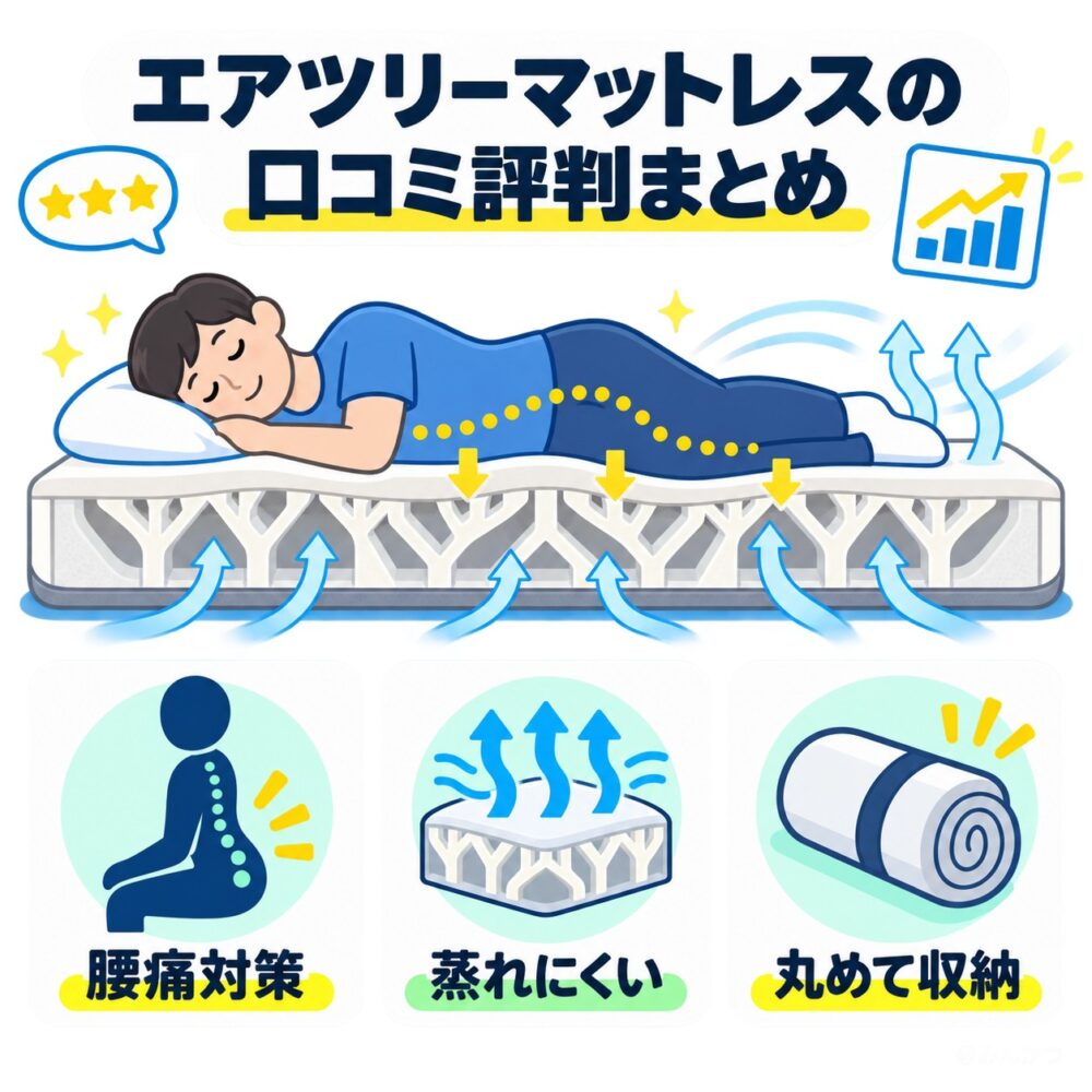 エアツリーマットレスの良い口コミ評判