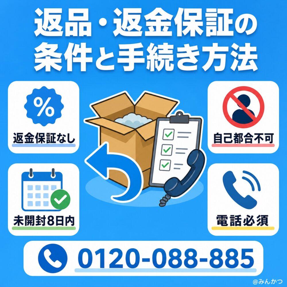 返品可能?返金保証はある?返品方法は?