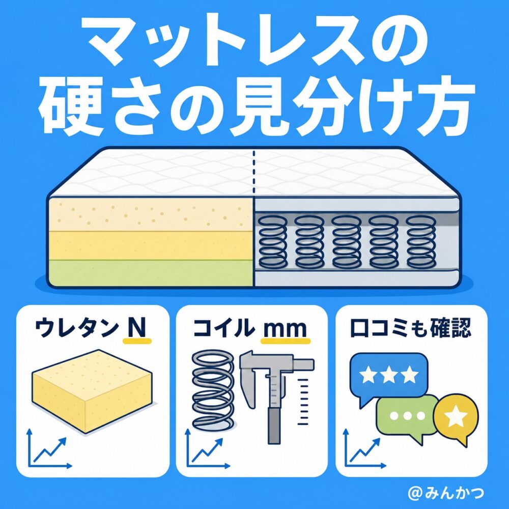 マットレスの硬さの調べ方(注目する単位)