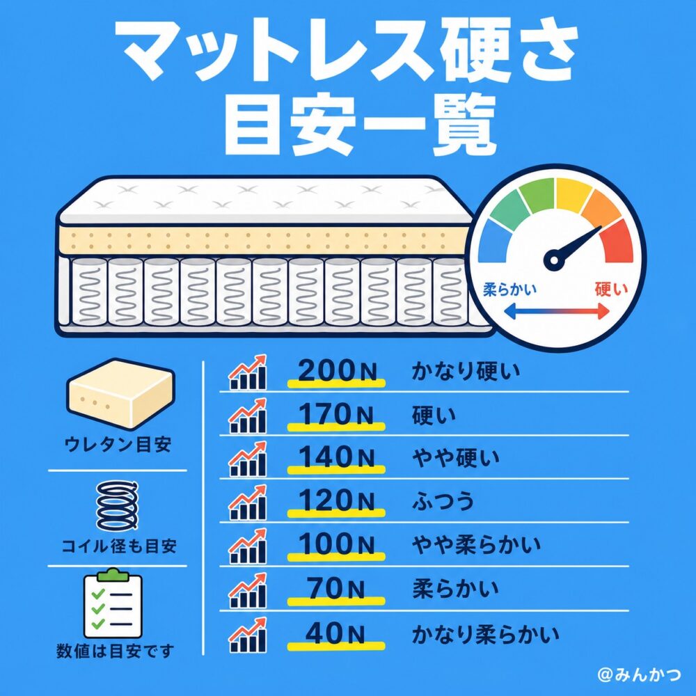 硬さの基準(目安)