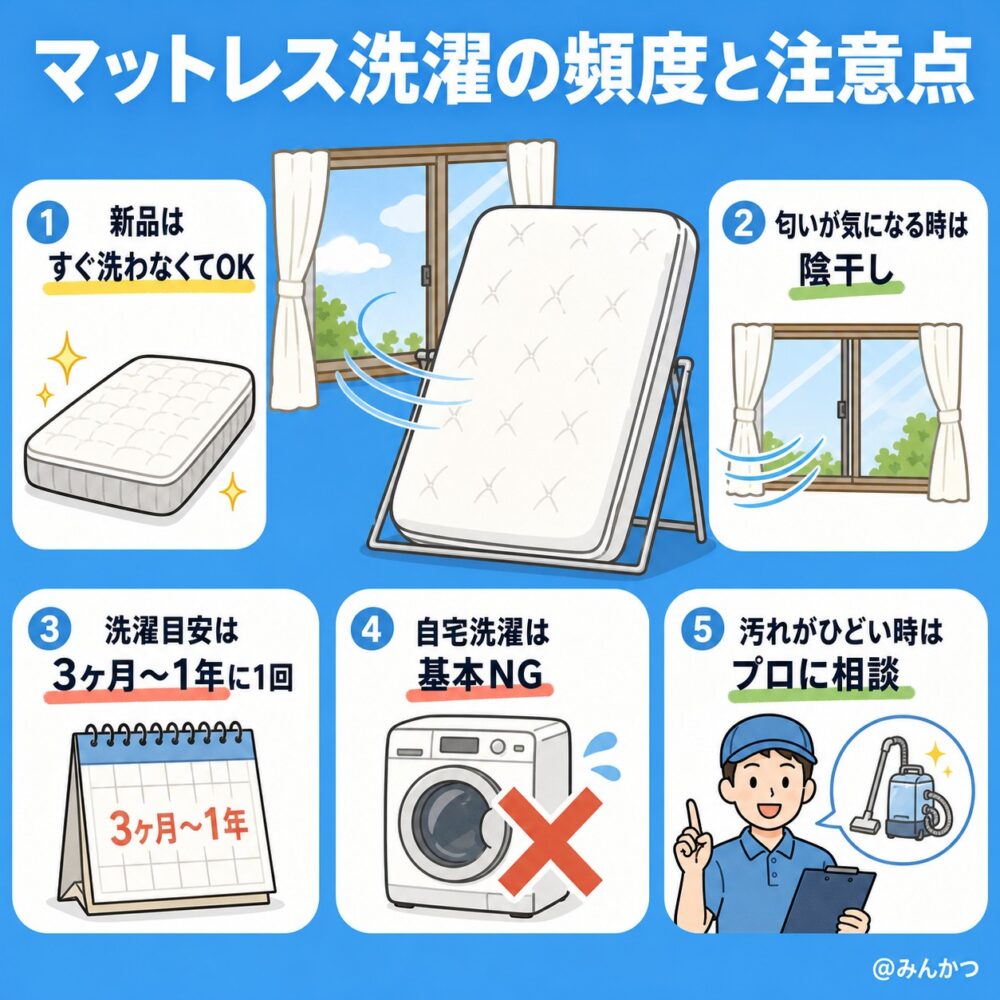 マットレスの洗濯によくある疑問