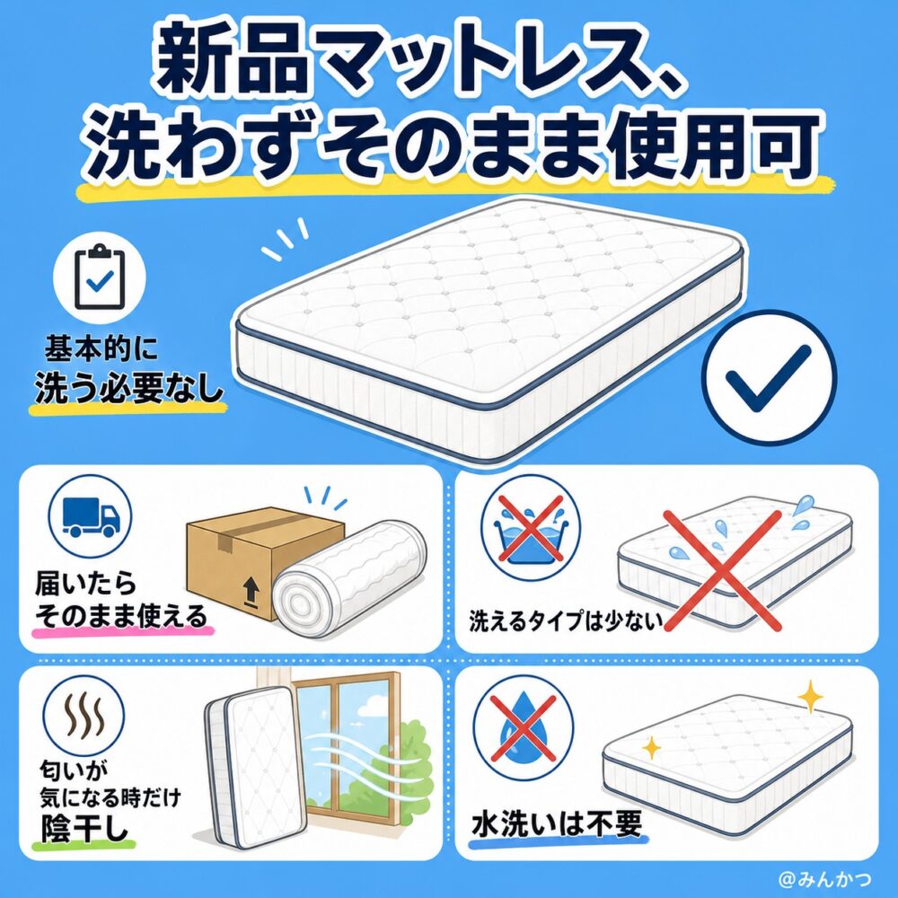 新品は最初洗う？：不要