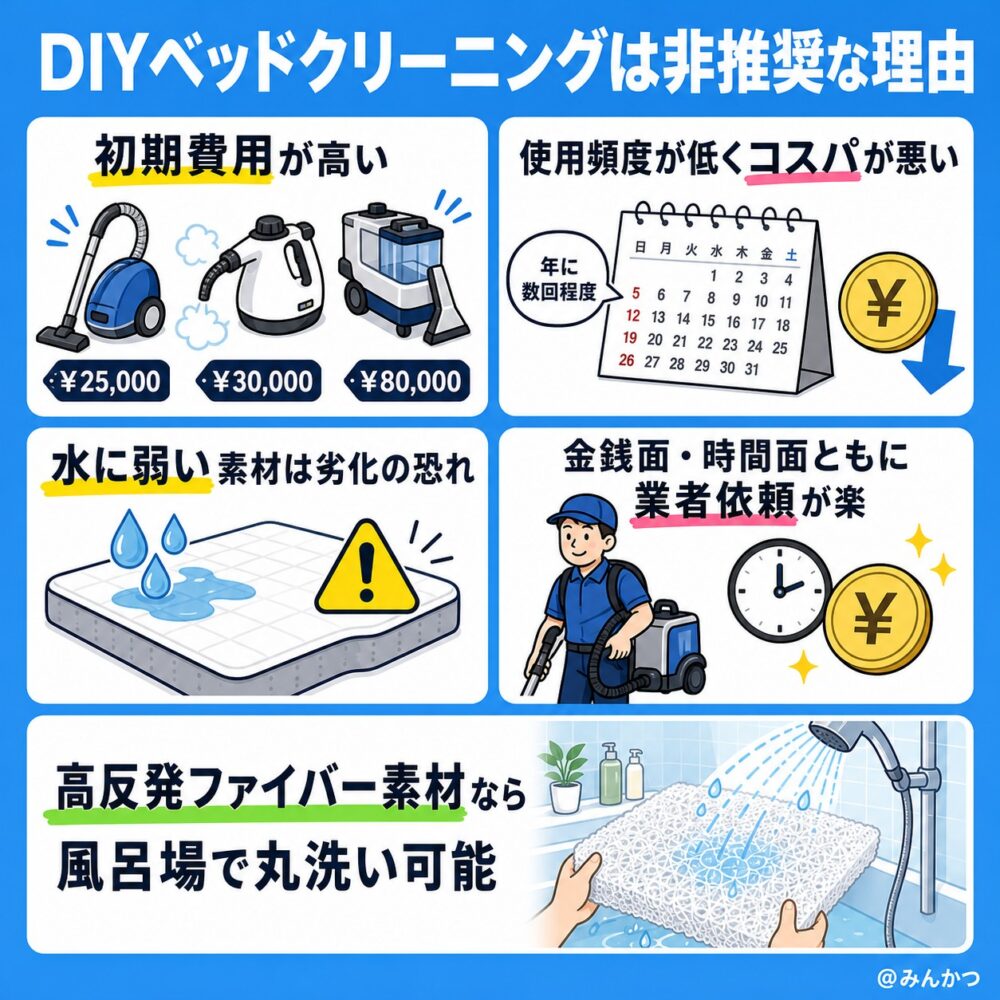 自分でクリーニングする:非推奨