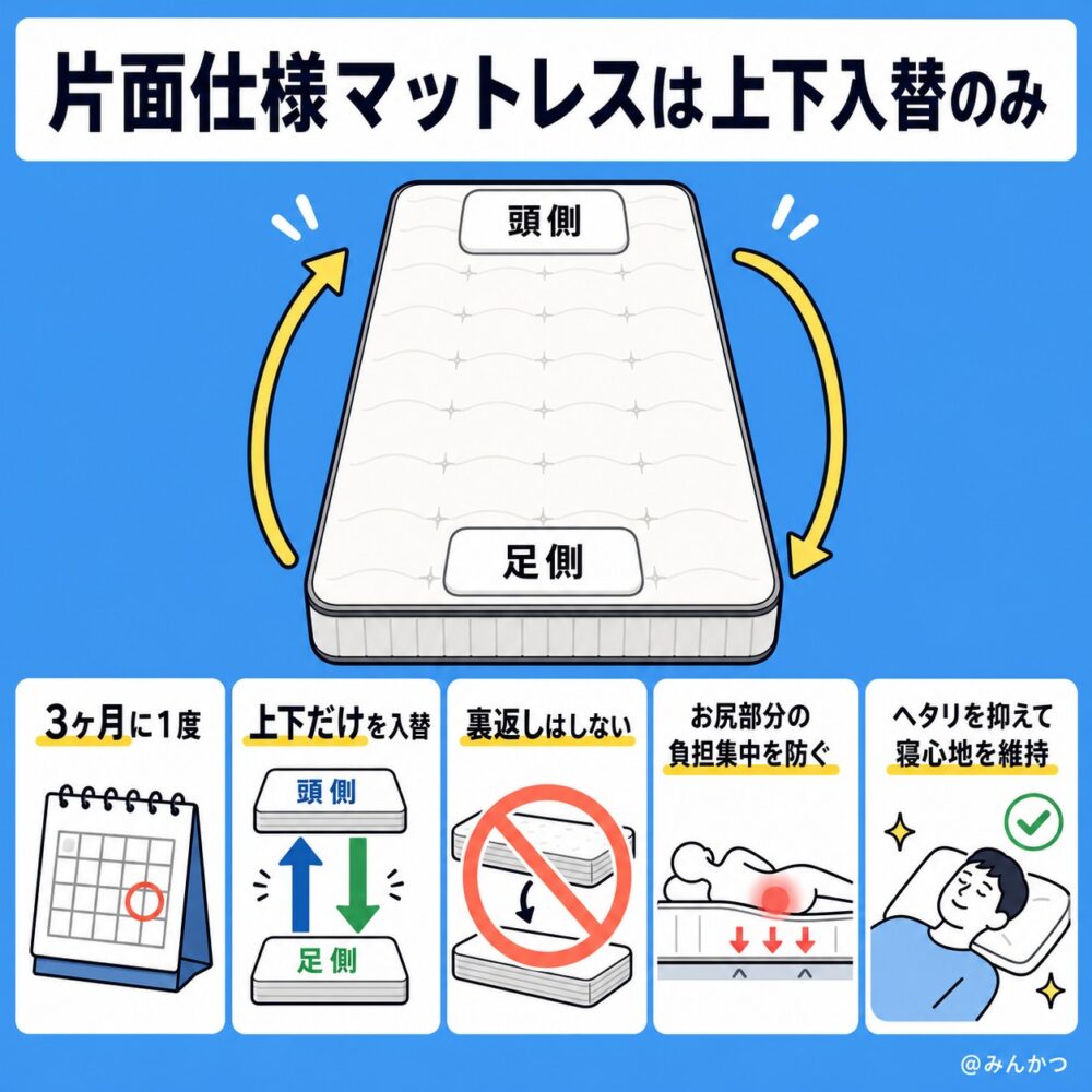 裏表が片面仕様の場合