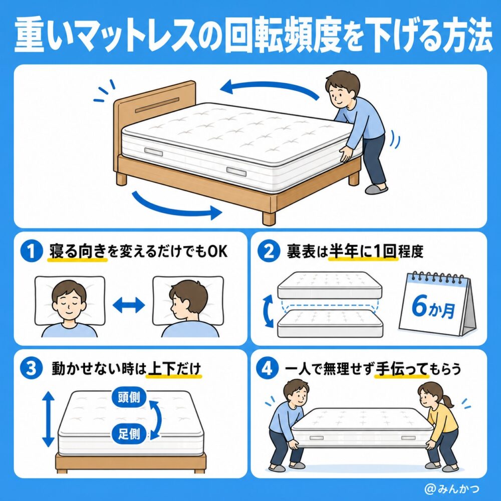 重いベッドマットレスの場合