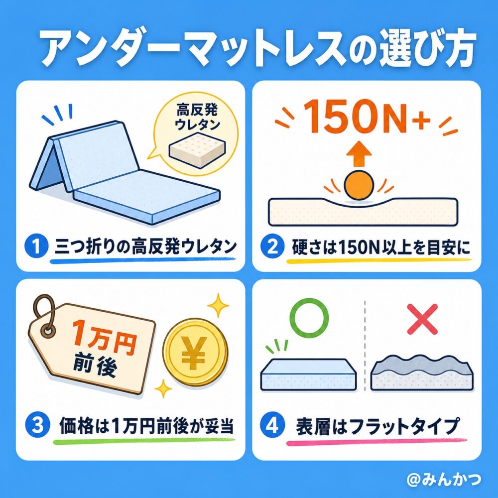アンダーマットレスの選び方