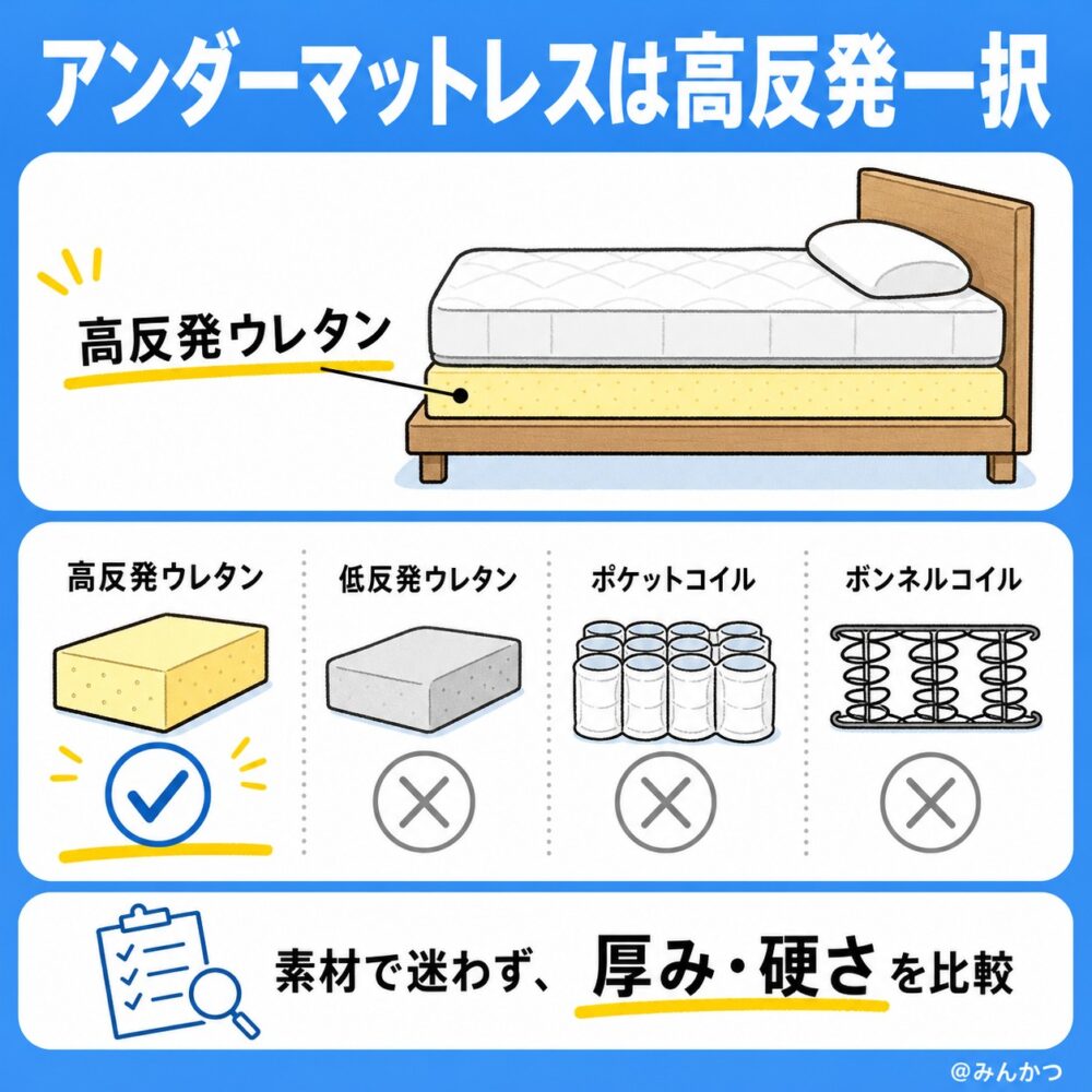 素材の種類：高反発ウレタン