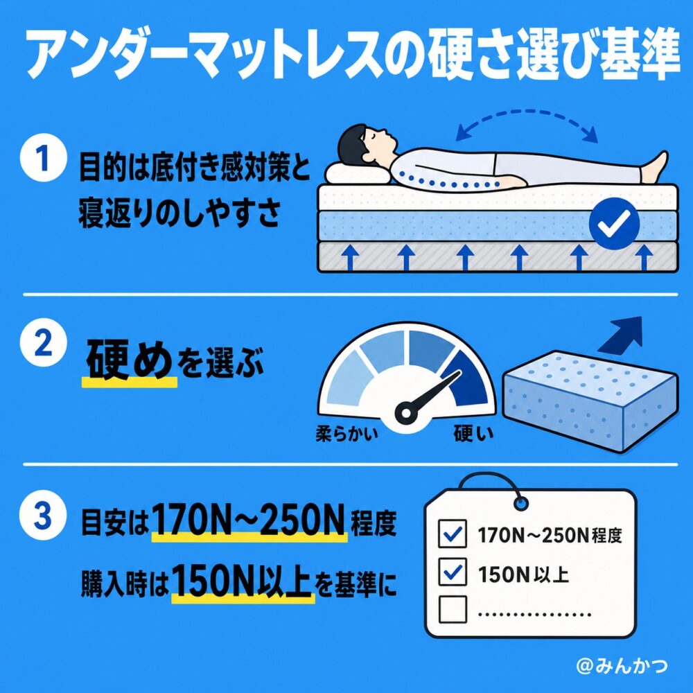 硬さ：170N〜250N
