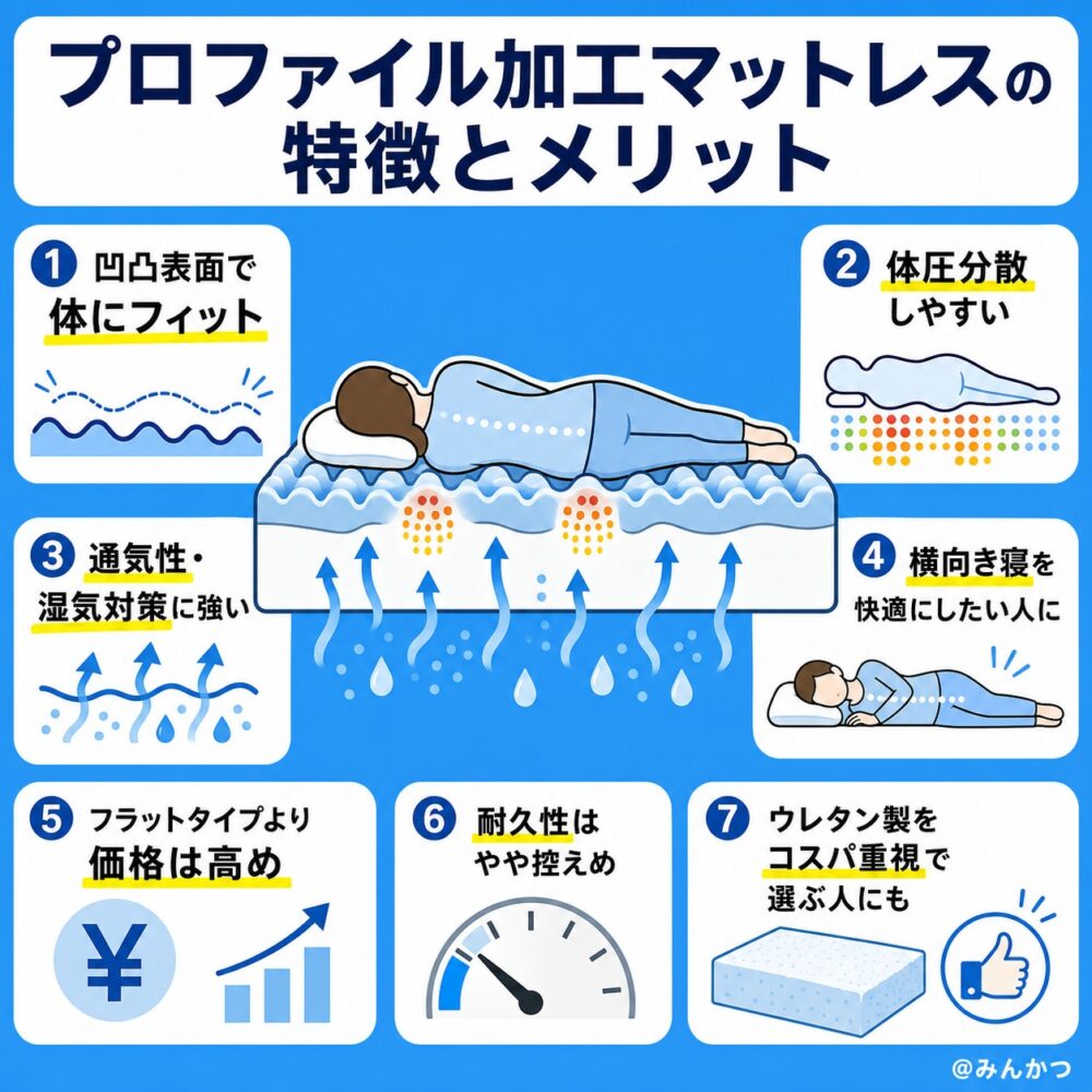 プロファイル加工マットレスとは?