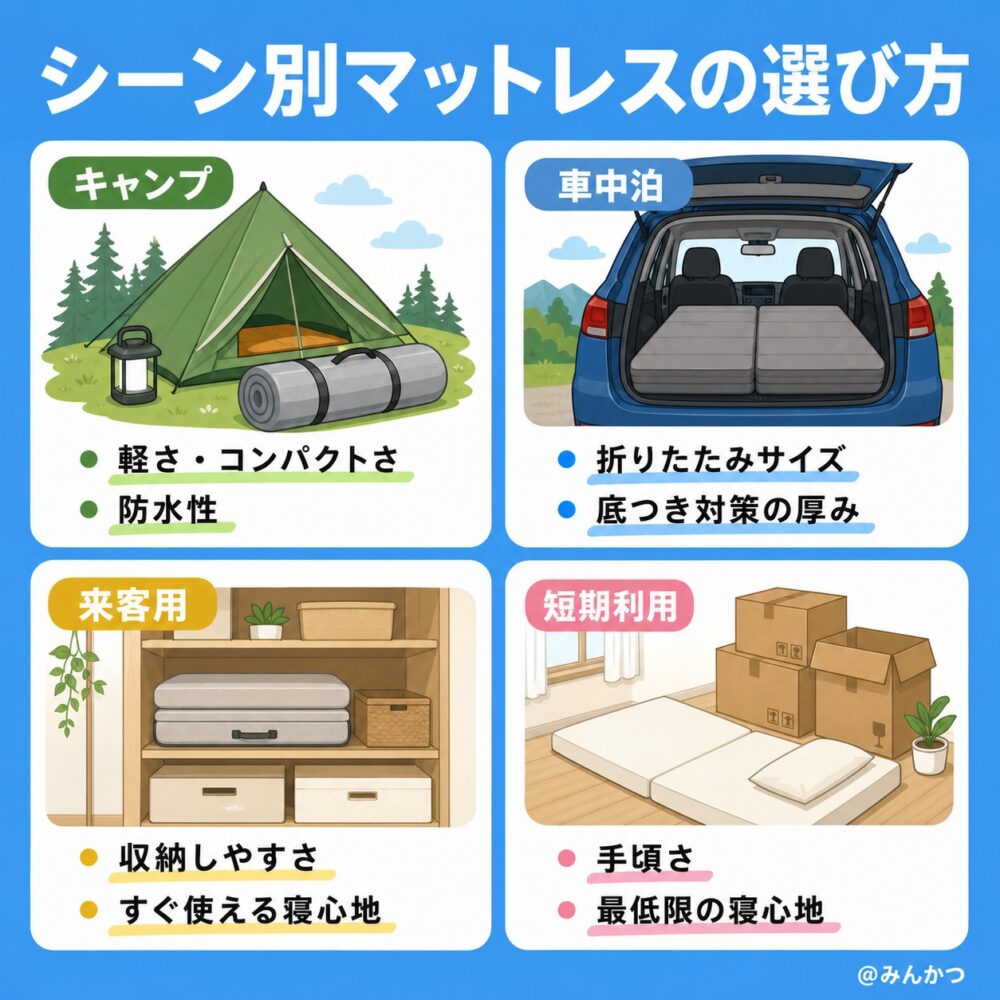 使用シーン別の選び方