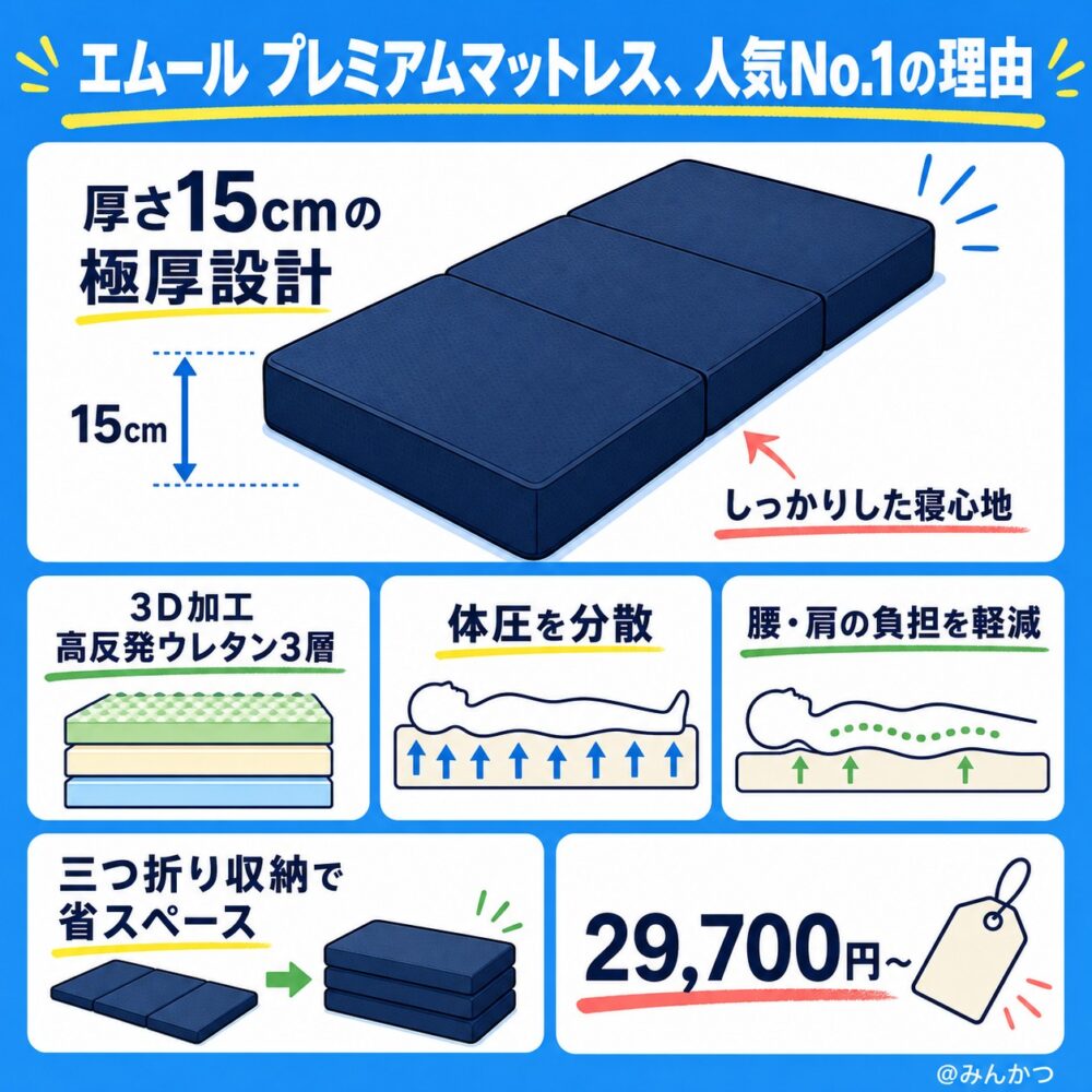 エムール プレミアムマットレス【人気No.1】