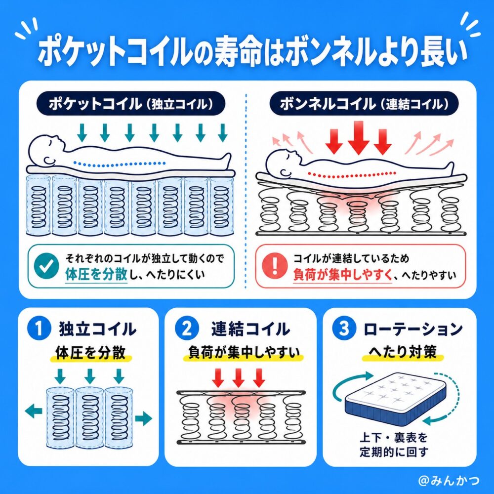 寿命・買い替え時期の違いを比較