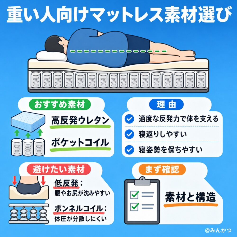 素材は高反発orポケットコイル