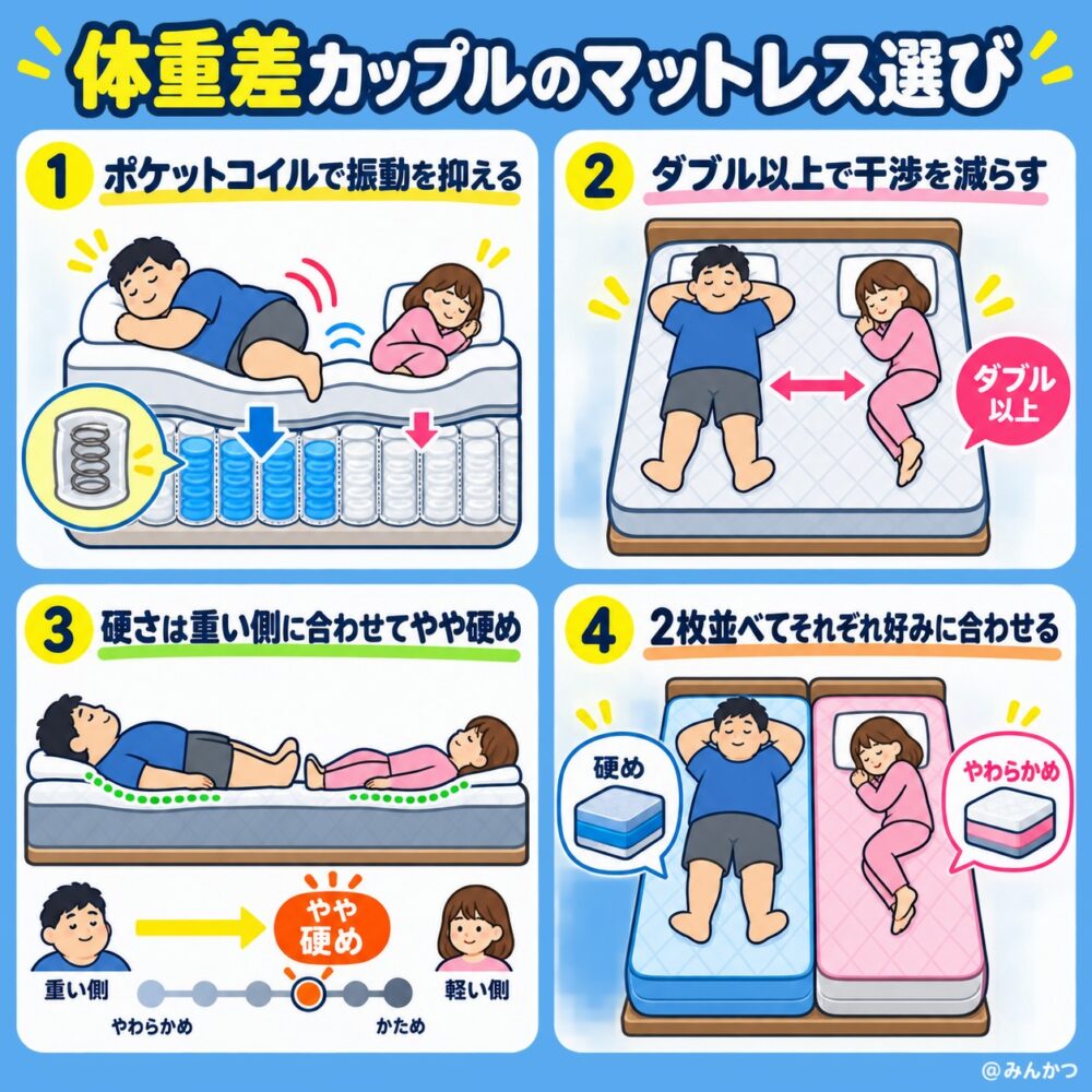 体重差のある夫婦・カップルにおすすめの選び方