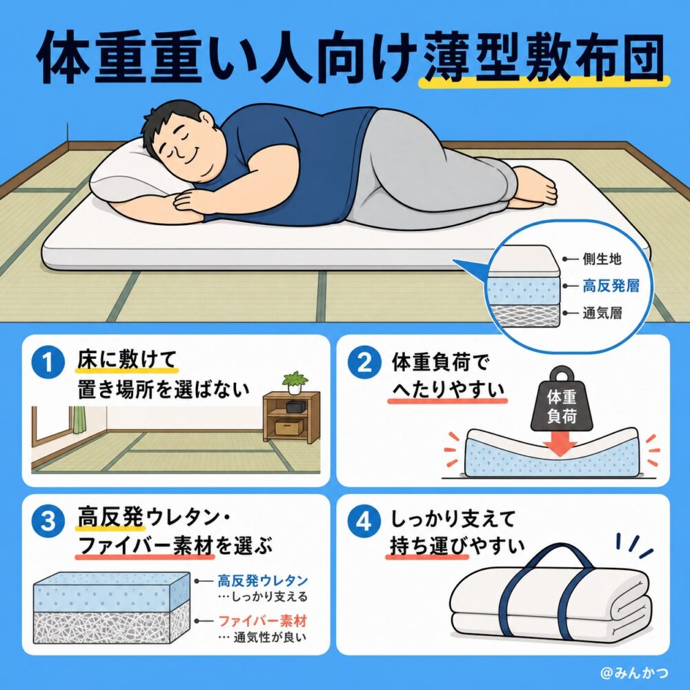 敷布団派:床に敷く薄型