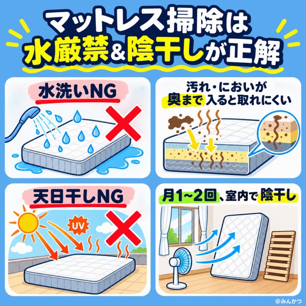 マットレス掃除の基礎知識&注意点