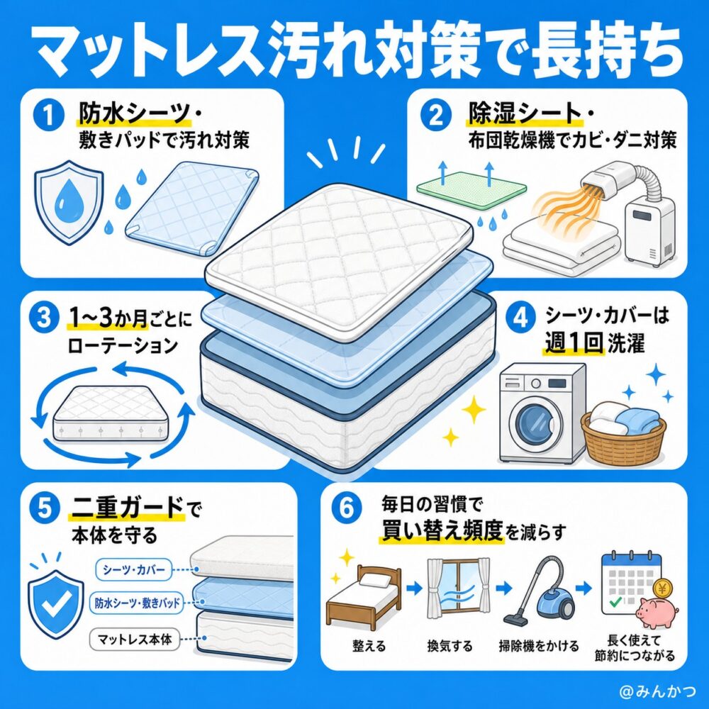 マットレスの汚れ対策