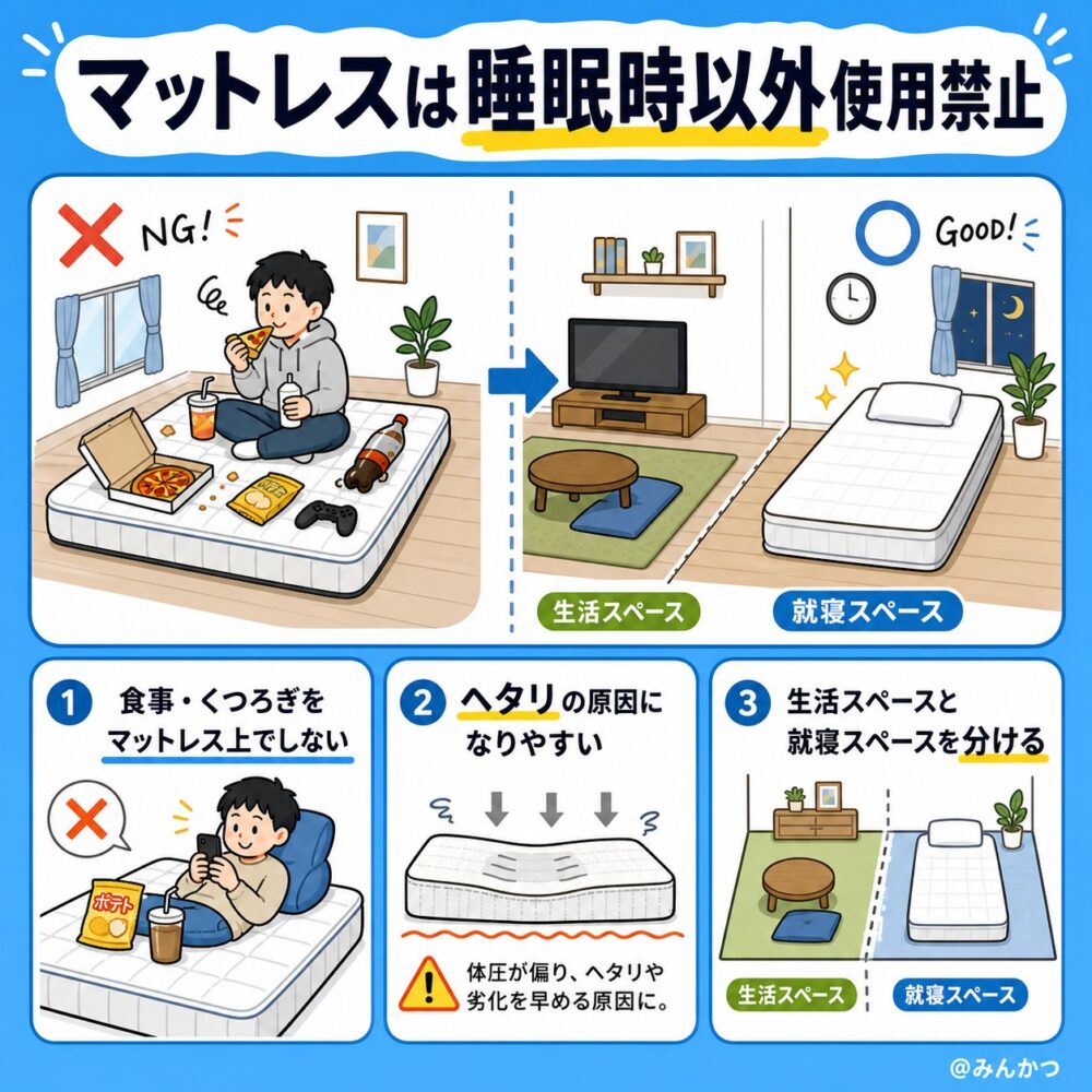 睡眠時以外に使用しない ※必須