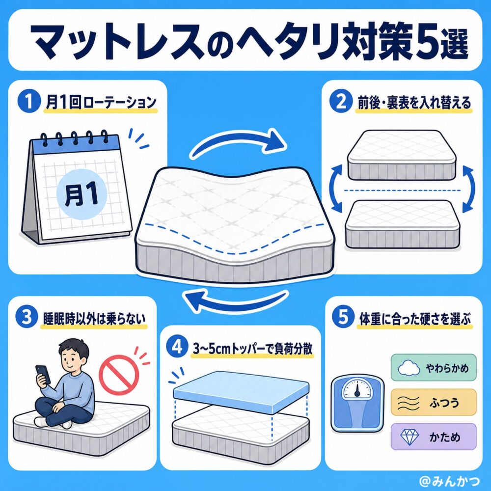 マットレスのヘタリ対策