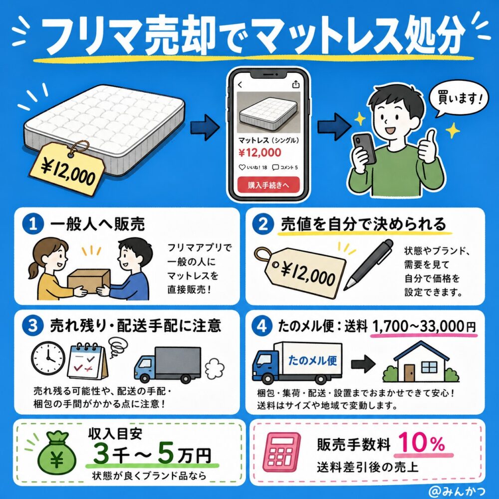 ⑥フリマアプリやネットオークションで販売する