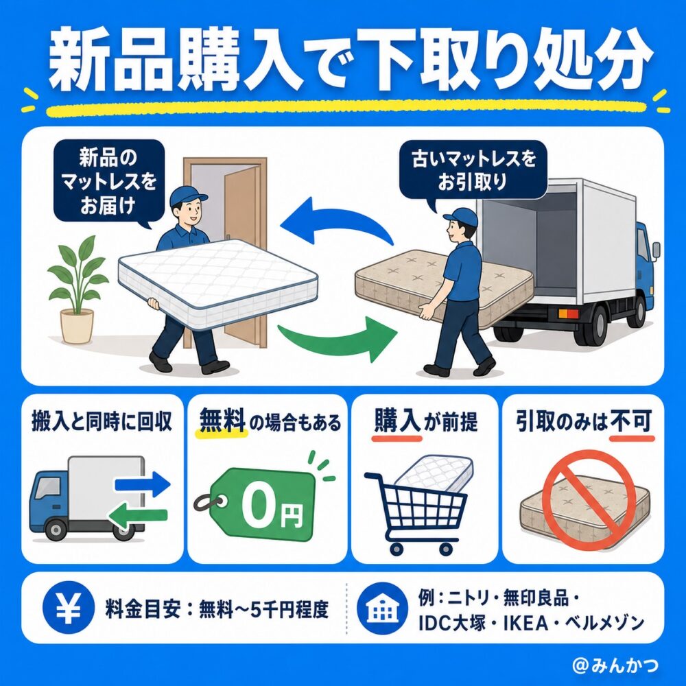 ②新品購入時の引取・下取りサービスを利用する