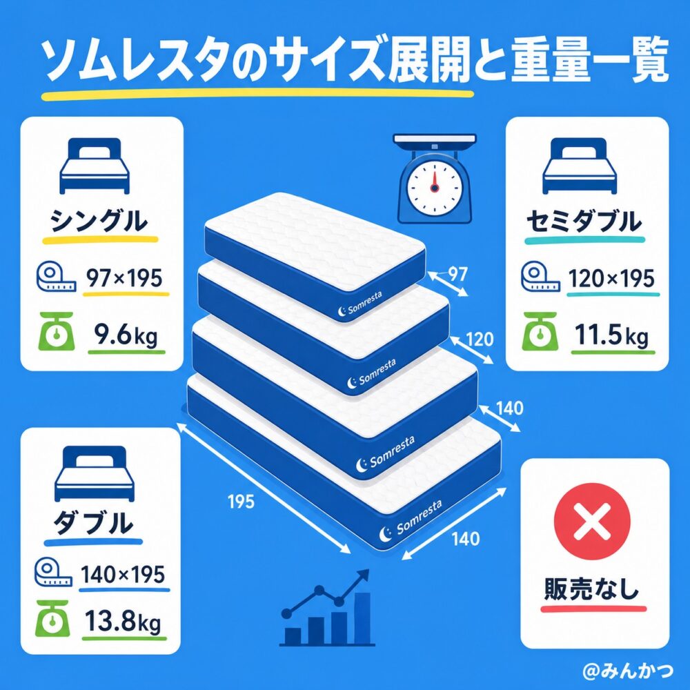 サイズの種類は何がある？大きさは？重さは？