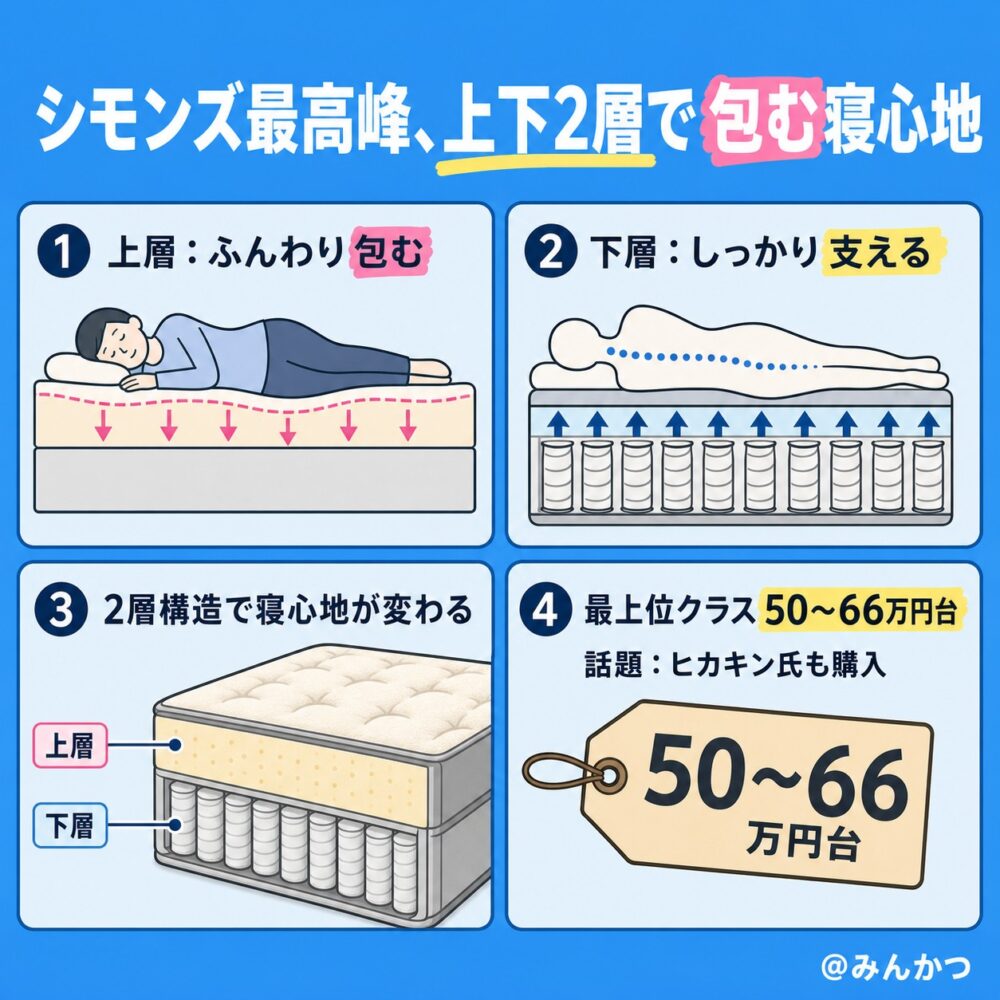 4位:ビューティーレスト・リュクス【最高級の寝心地】