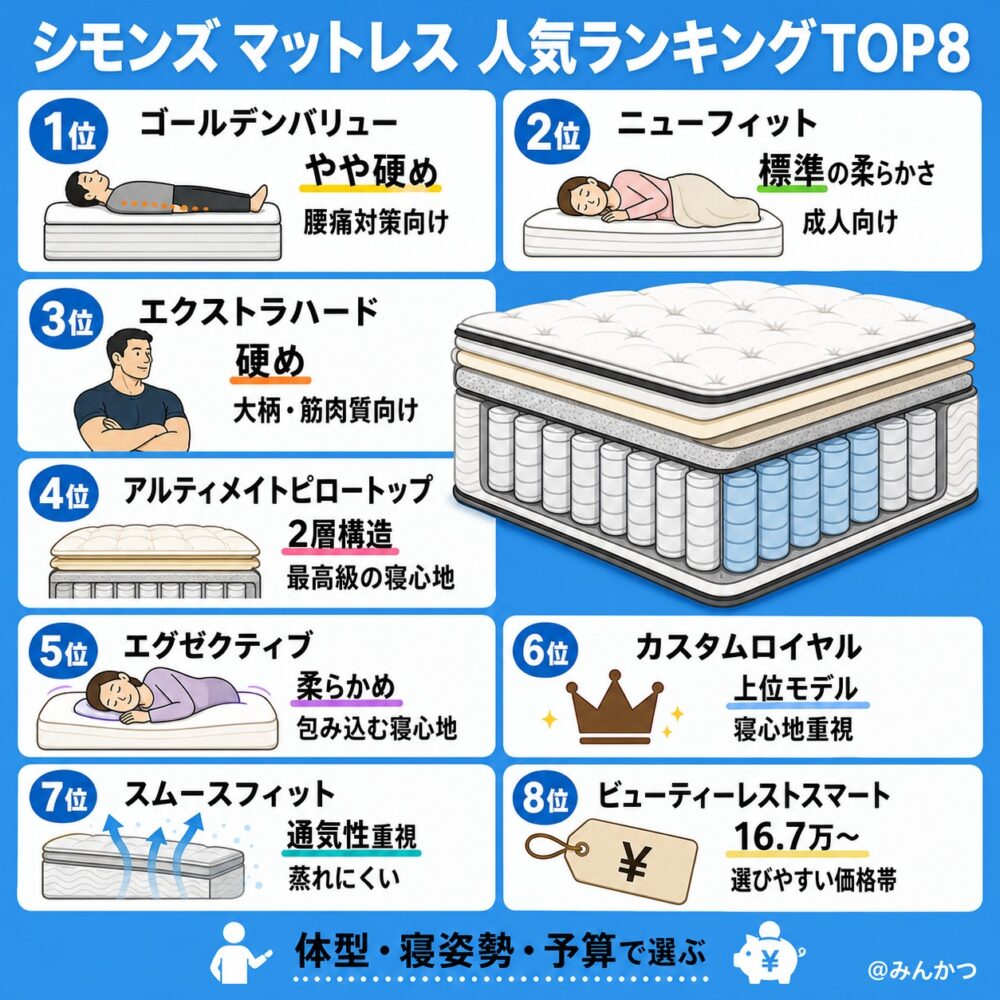 シモンズおすすめランキングTOP8