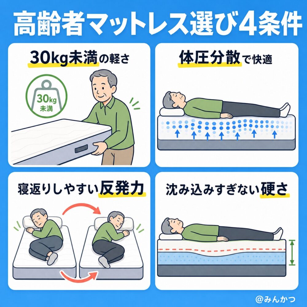 高齢者のマットレスの選び方