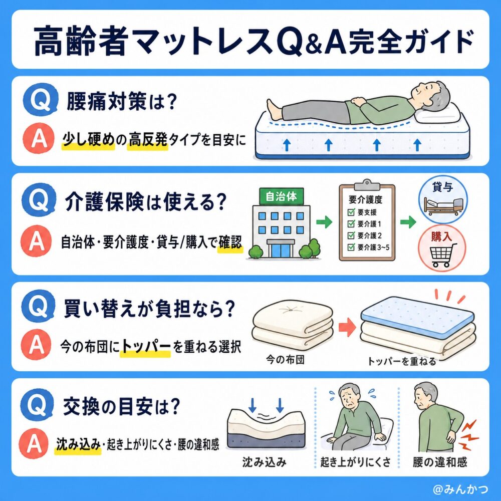 高齢者マットレスに関するよくある質問