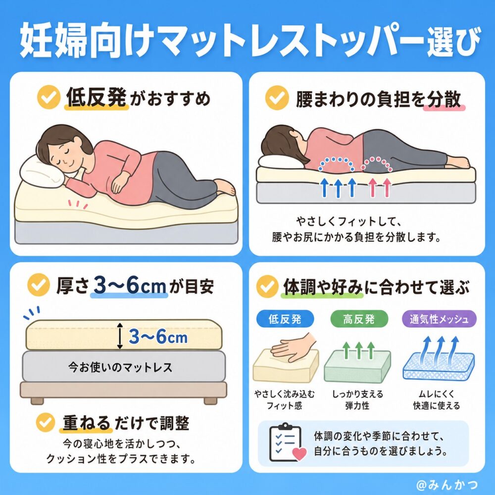妊婦におすすめのマットレストッパー