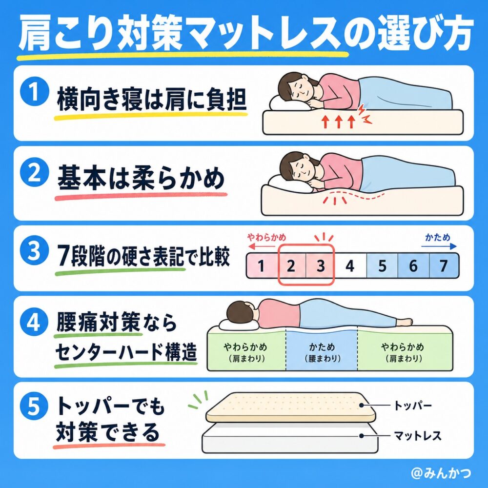 肩こり対策マットレスの選び方