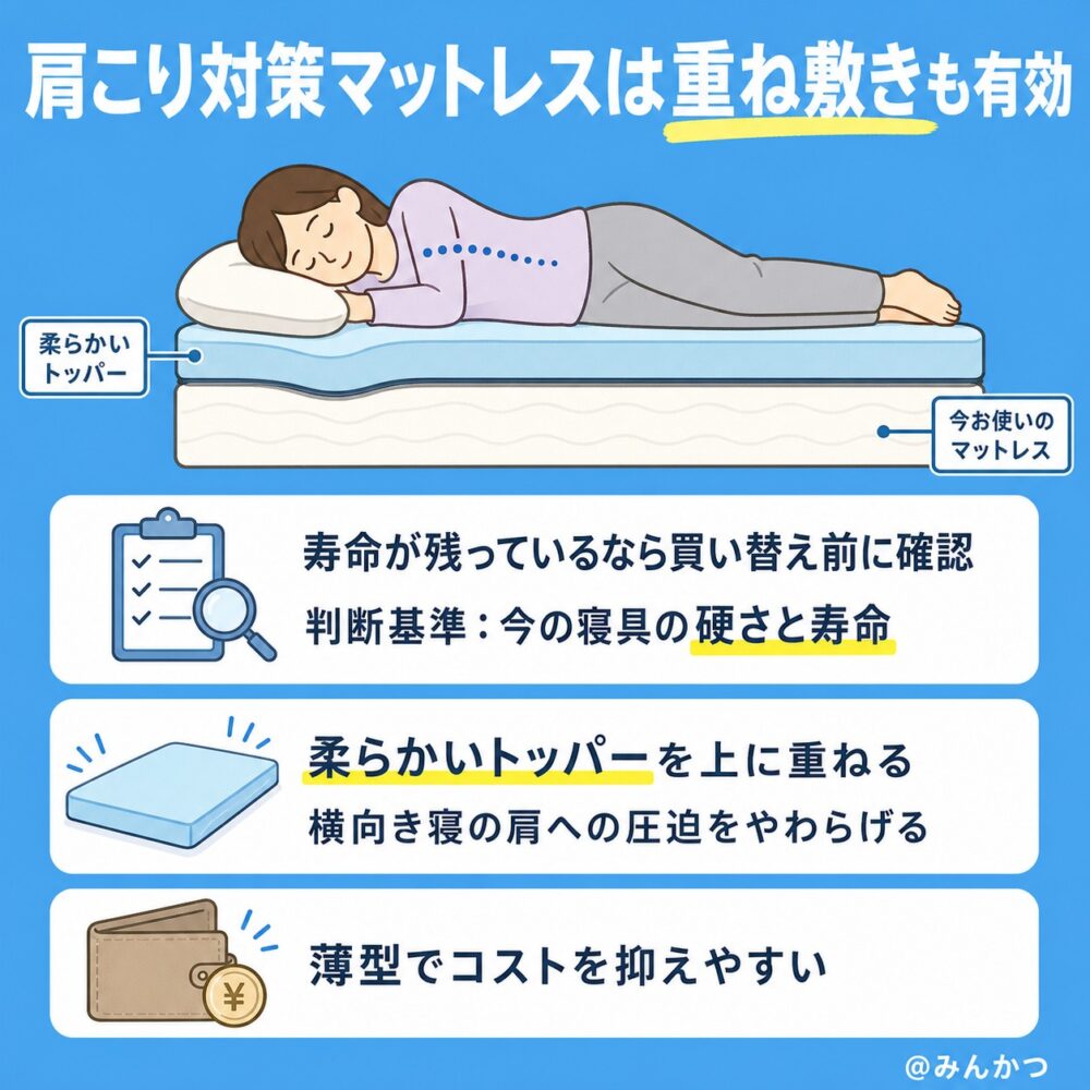 厚さの選び方:1枚もの or トッパー