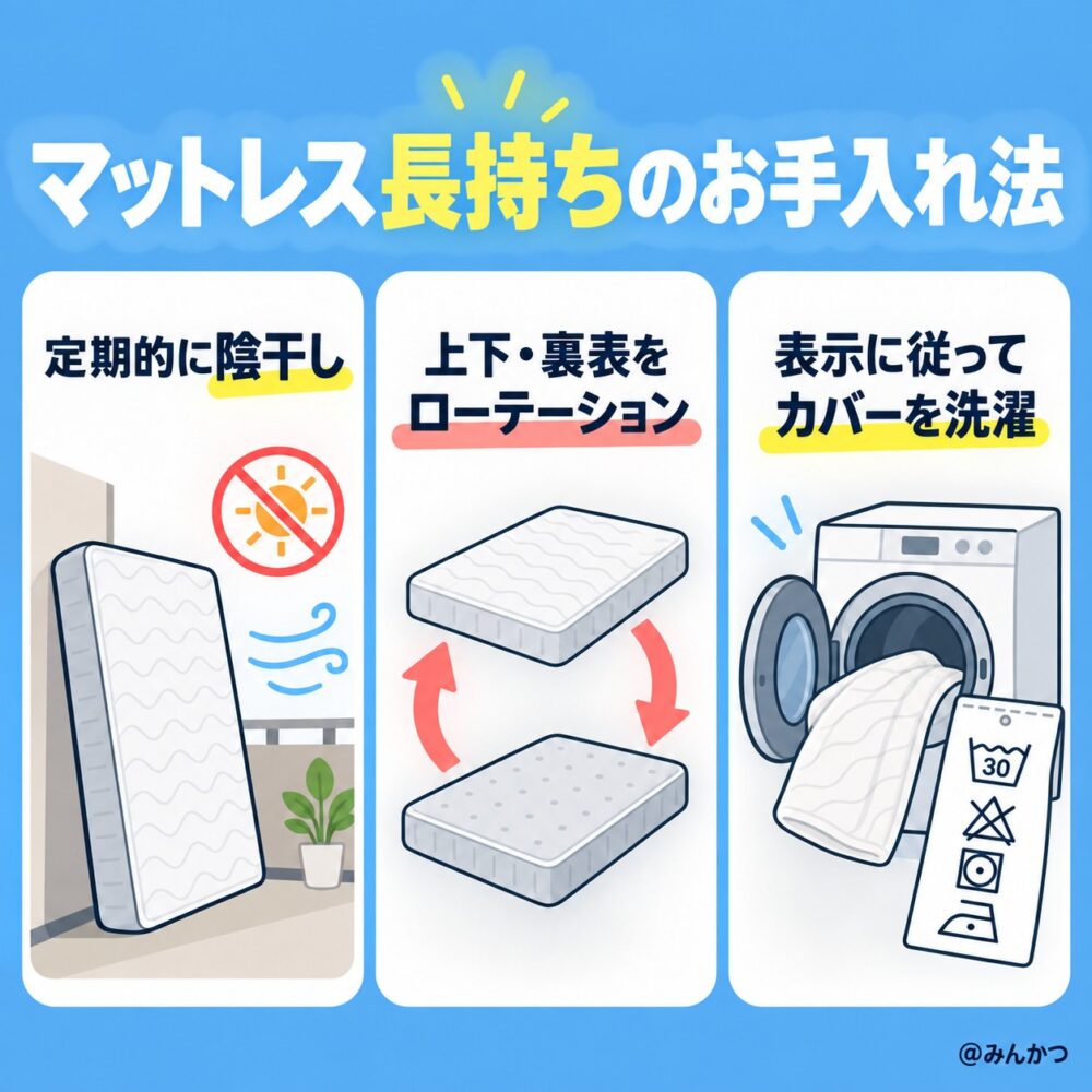 マットレスを長持ちさせるお手入れ方法