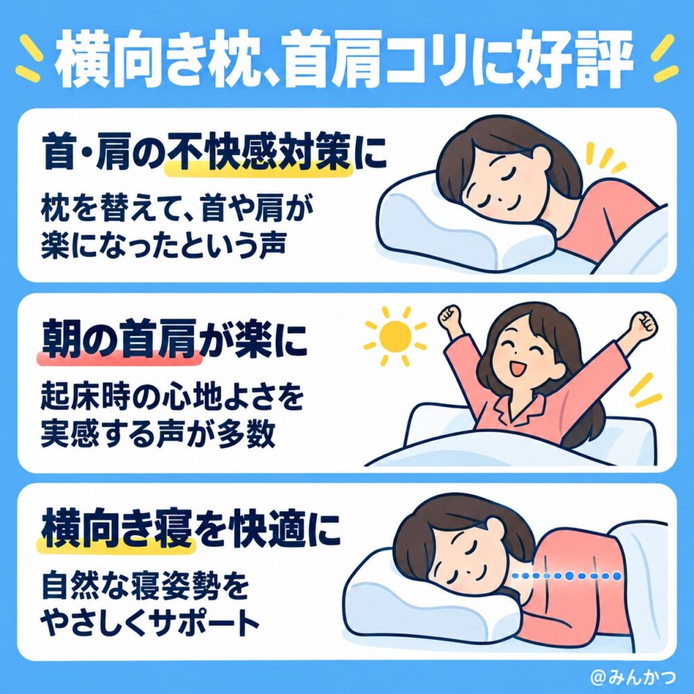 首コリ・肩コリ対策になるという高評価