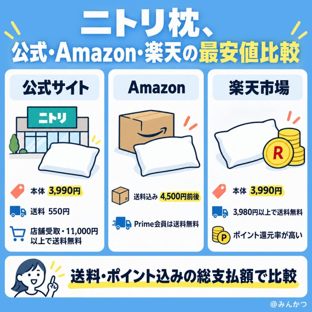 公式・amazon・楽天市場の最安値比較