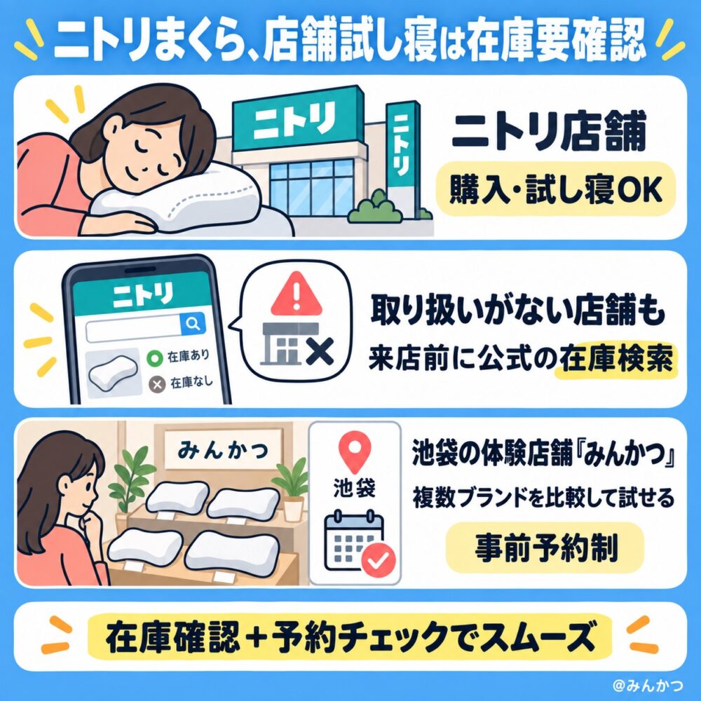 販売店舗・お試し可能な展示会はある？