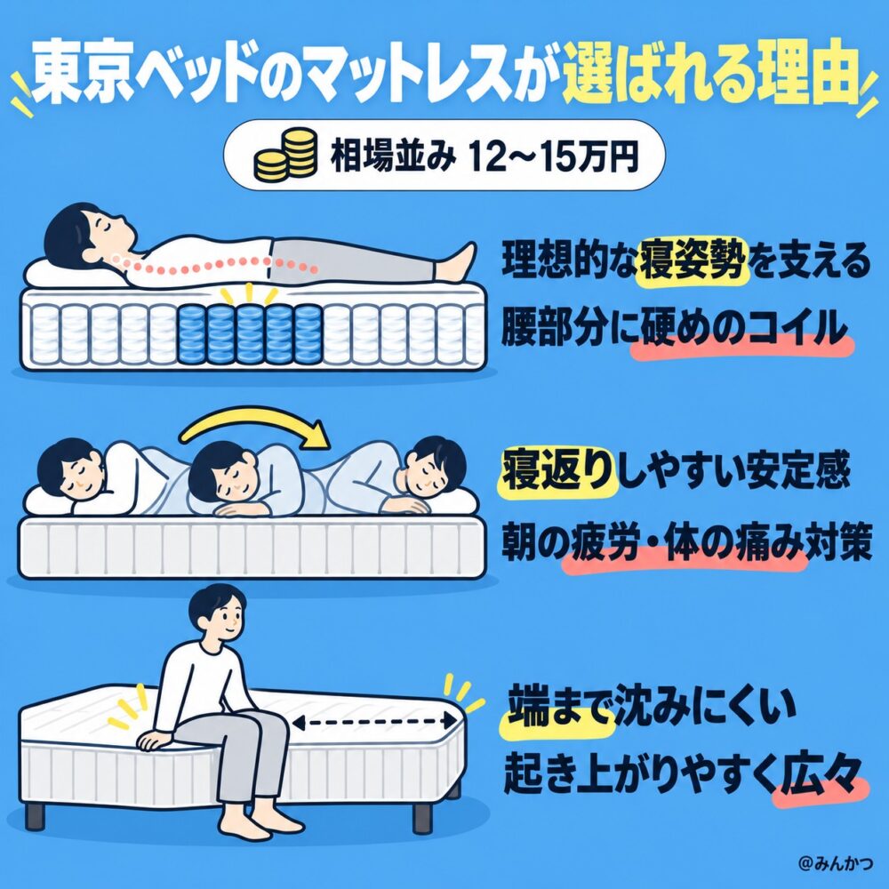 東京ベッドのマットレスが選ばれる理由